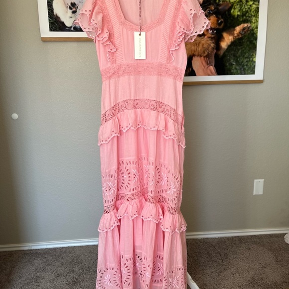 loveshackfancy rinny dress in color pink grace. - Picture 9 of 11